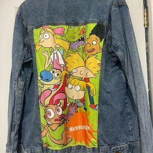 Nickelodeon Adult Denim Jacket with Cartoon Print